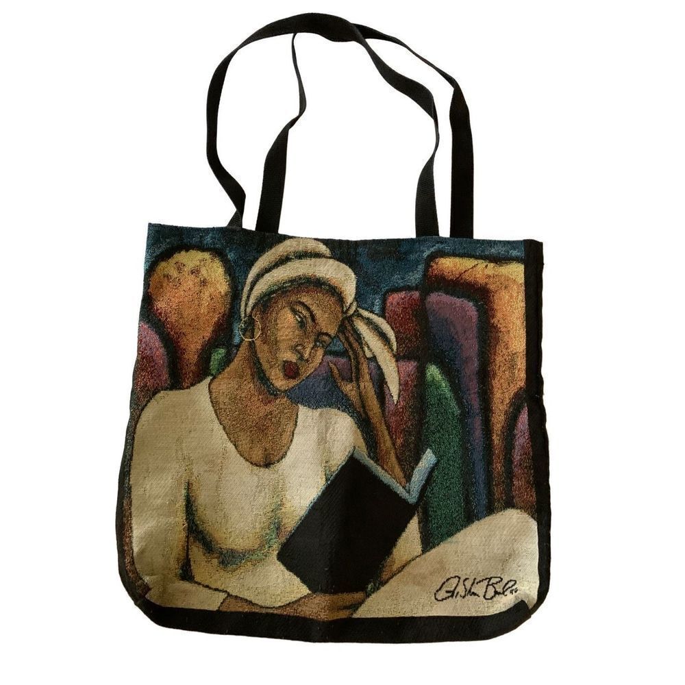 Tapestry artistic painting tote bag - Picture 2 of 5